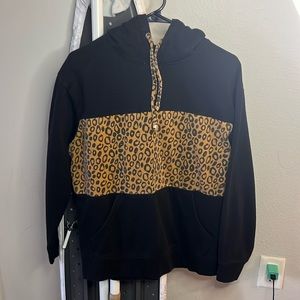 Cheetah print hoodie